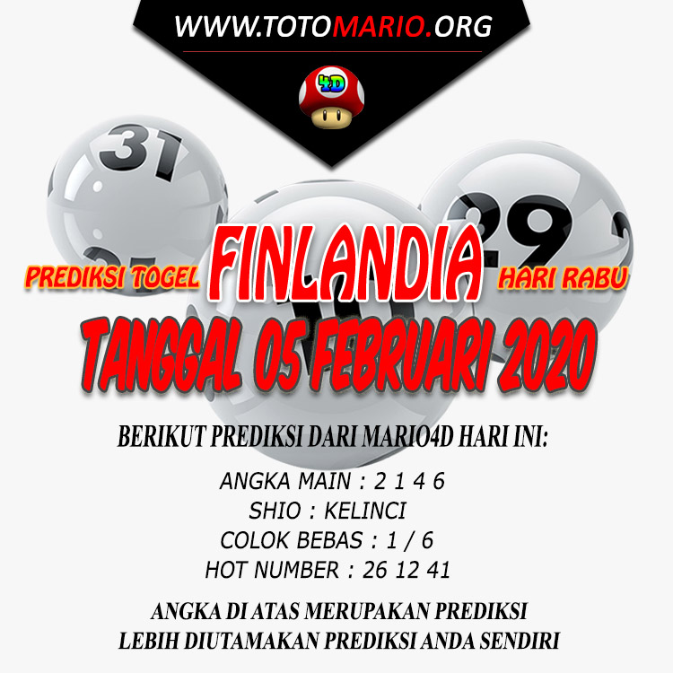 PREDIKSI FINLANDIA LOTTERY 05 FEBRUARI 2020