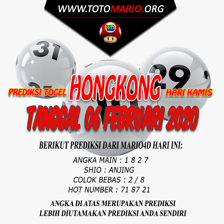 PREDIKSI HONGKONG POOLS 06 FEBRUARI 2020