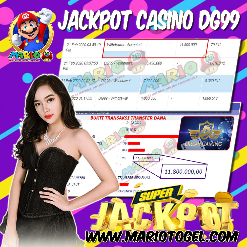 Member Jackpot Di Casino DG99, 21 Februari 2020