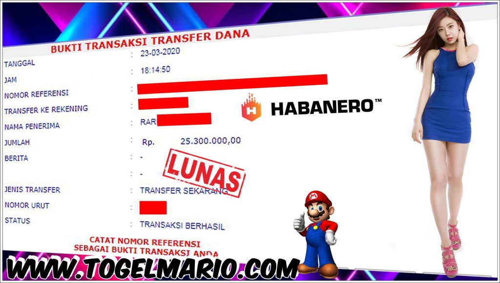 Member Jackpot Habanero Slot Games senilai 25.300.000 di Mario4D
