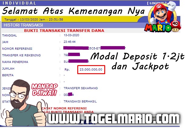 Member Jackpot Di Casino WM Casino 13 Maret 2020