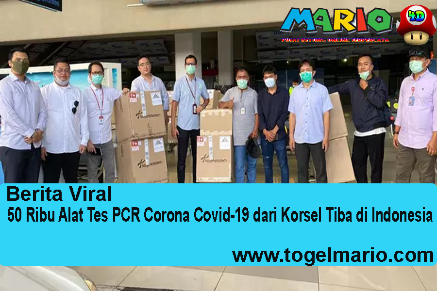 50 Ribu Alat Tes PCR Corona Covid-19 dari Korsel Tiba di Indonesia