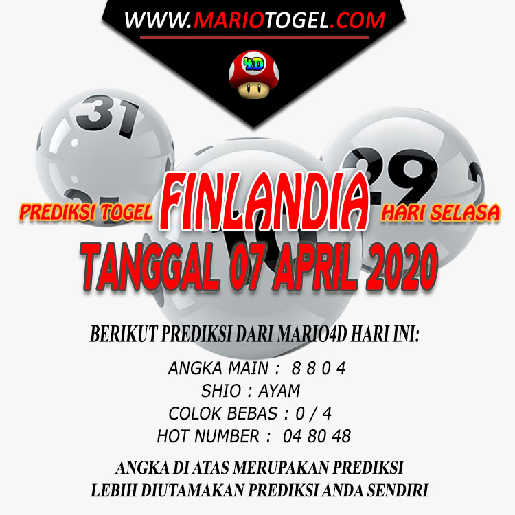 PREDIKSI FINLANDIA LOTTERY 07 APRIL 2020