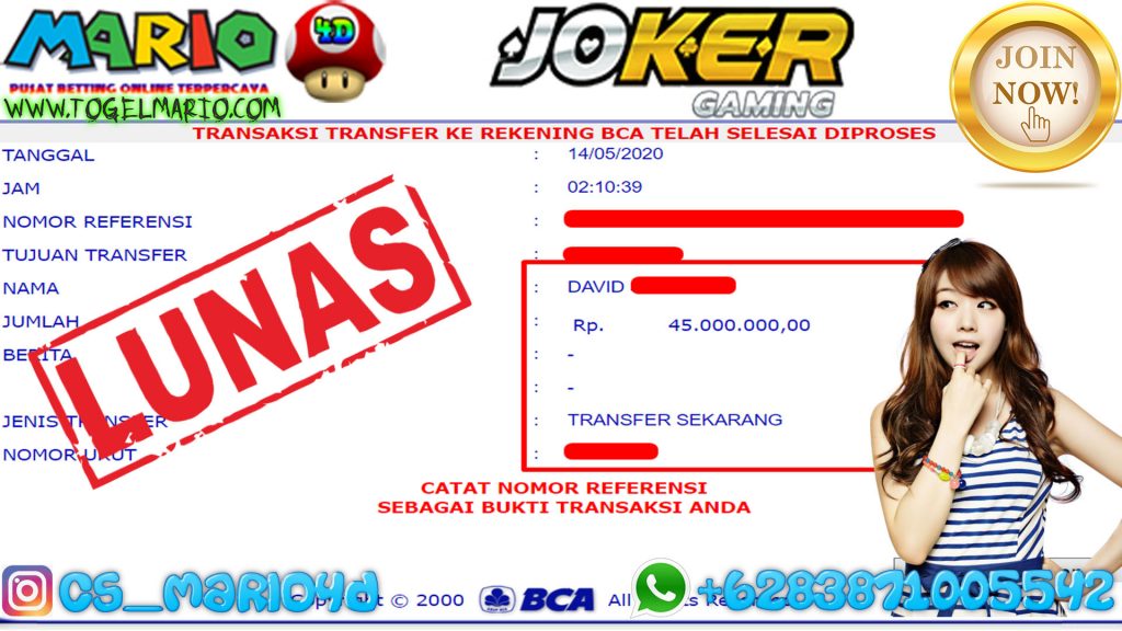 MEMBER JACKPOT JOKER SLOT GAME 14 Mei 2020