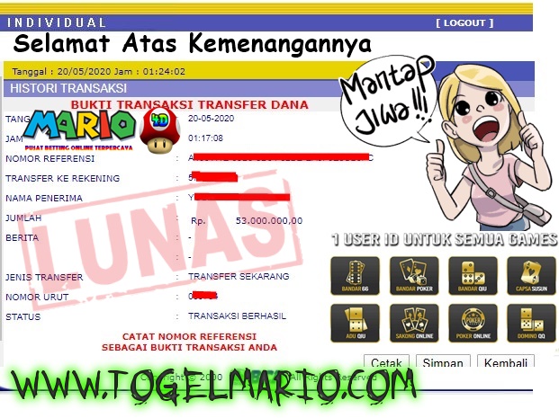 MEMBER JACKPOT CASINO DG99 20 Mei 2020