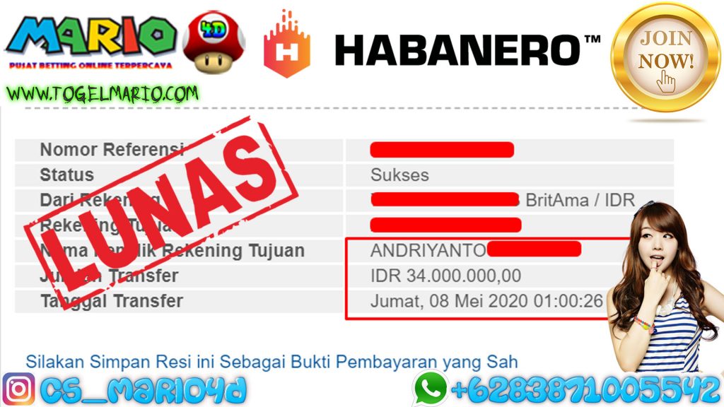 MEMBER JACKPOT HABANERO 08 Mei 2020