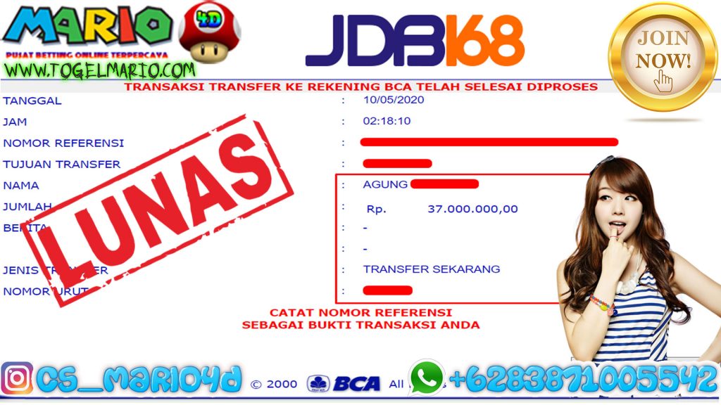 MEMBER JACKPOT JDB168 SLOT GAME Mei 2020