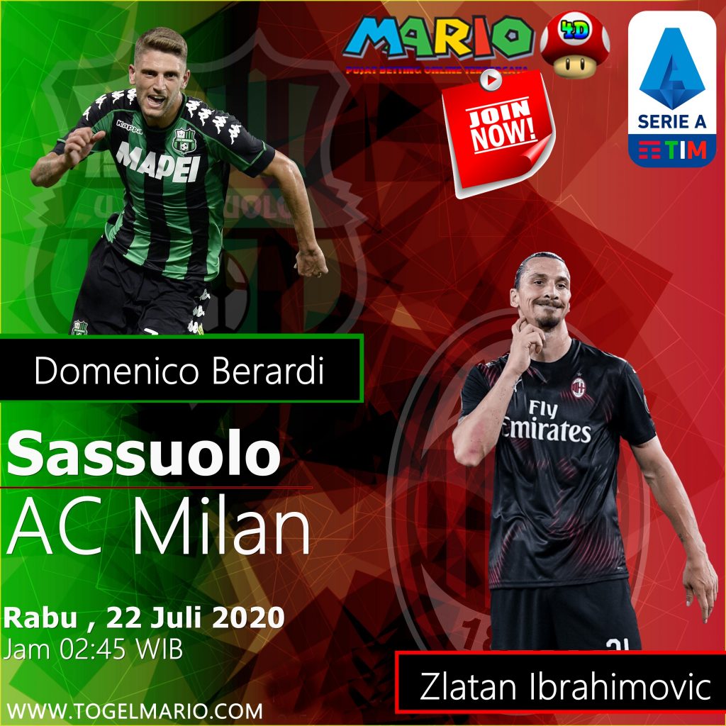 Prediksi Pertandingan SERIE A Antara Sassuolo VS AC Milan