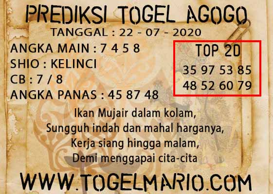 Togel Ikan Mujair
, Prediksi Togel Agogo 4d Pools Tanggal 22 Juli 2020