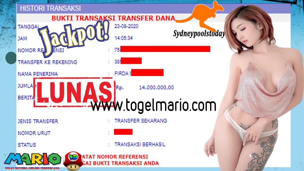 MEMBER JACKPOT TOGEL SYDNEY 23 AGUSTUS 2020