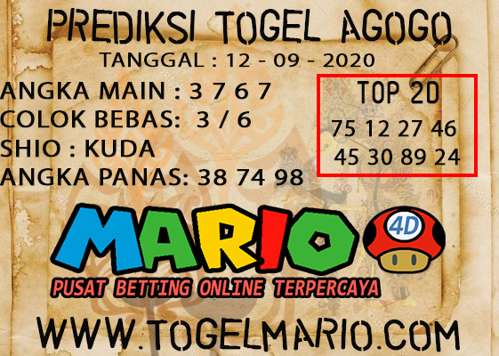 PREDIKSI TOGEL AGOGO 4D POOLS TANGGAL 12 SEPTEMBER 2020