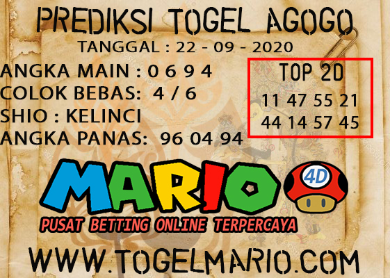 PREDIKSI TOGEL AGOGO 4D POOLS 22 SEPTEMBER 2020