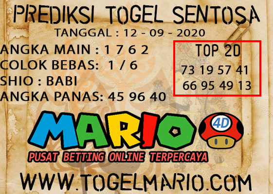 PREDIKSI TOGEL SENTOSA POOLS TANGGAL 12 SEPTEMBER 2020