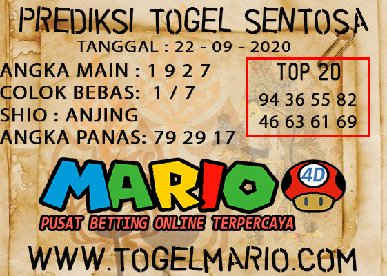 PREDIKSI TOGEL SENTOSA POOLS 22 SEPTEMBER 2020