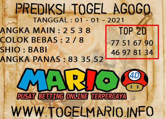 PREDIKSI TOGEL AGOGO4D 01 JANUARI 2021