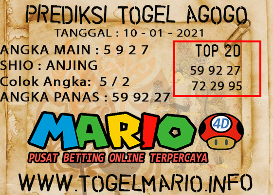 PREDIKSI TOGEL AGOGO4D POOLS 10 JANUARI 2021