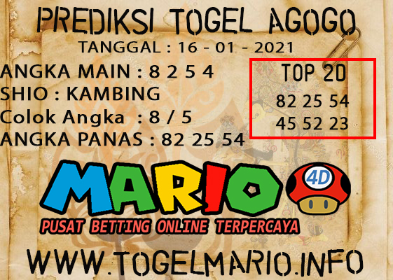 PREDIKSI TOGEL AGOGO4D POOLS 16 JANUARI 2021