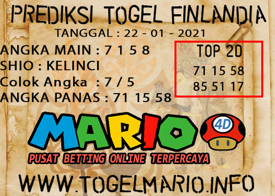 PREDIKSI TOGEL FINLANDIA LOTTERY 22 JANUARI 2021