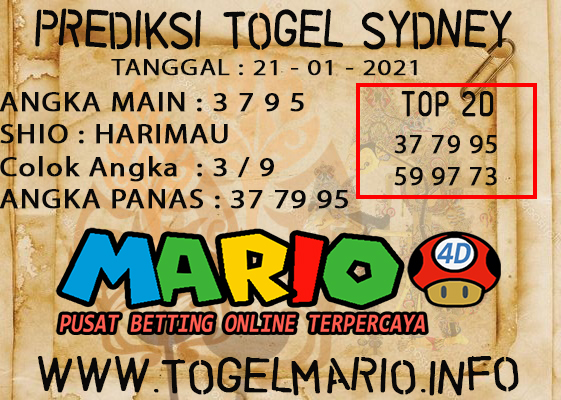 PREDIKSI TOGEL SYDNEY 21 JANUARI 2021