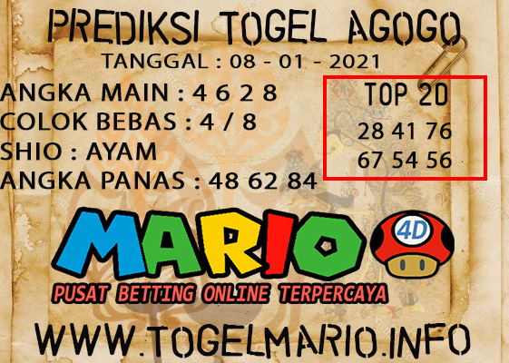 PREDIKSI TOGEL AGOGO4D POOLS 08 JANUARI 2021