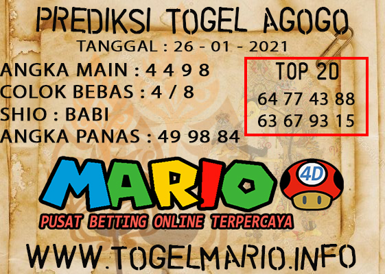 PREDIKSI AGOGO4D POOLS 26 JANUARI 2021