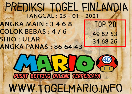 PREDIKSI TOGEL FINLANDIA 25 JANUARI 2021