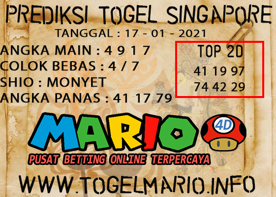 PREDIKSI TOGEL SINGAPORE 17 JANUARI 2021