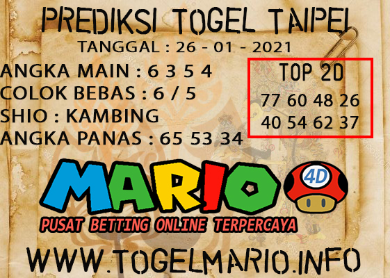 PREDIKSI TAIPEI POOLS 26 JANUARI 2021