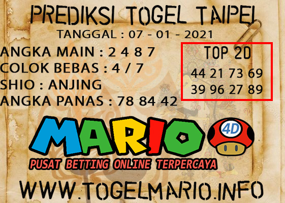 PREDIKSI TAIPEI POOLS 07 JANUARI 2021