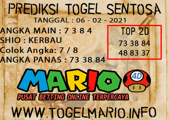 PREDIKSI SENTOSA 06 FEBRUARI 2021