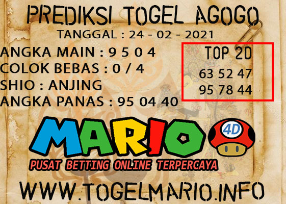 PREDIKSI TOGEL AGOGO4D 24 FEBRUARI 2021