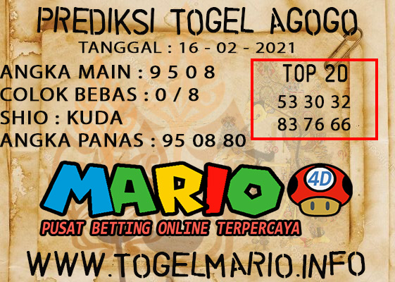 PREDIKSI TOGEL AGOGO 4D POOLS 15 FEBRUARI 2021