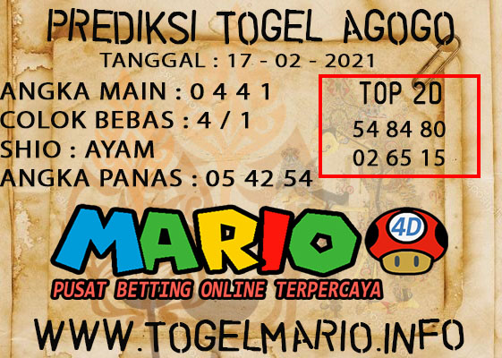 PREDIKSI TOGEL AGOGO 4D POOLS 17 FEBRUARI 2021