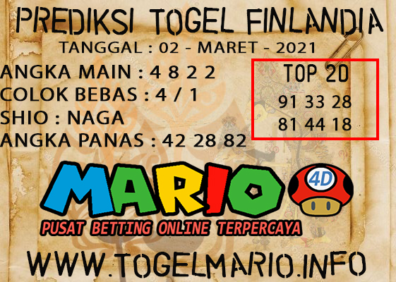 PREDIKSI TOGEL FINLANDIA LOTERRY 02 MARET 2021