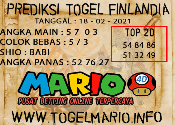 PREDIKSI TOGEL FINLANDIA LOTERRY 18 FEBRUARI 2021