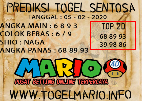 PREDIKSI TOGEL SENTOSA 05 FEBUARI 2021