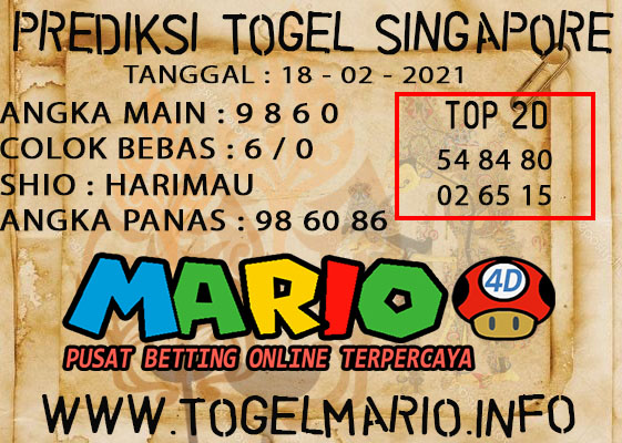 PREDIKSI TOGEL SINGAPORE POOLS 18 FEBRUARI 2021