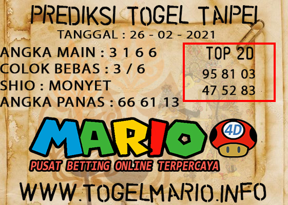 PREDIKSI TAIPEI POOLS 26 FEBRUARI 2021