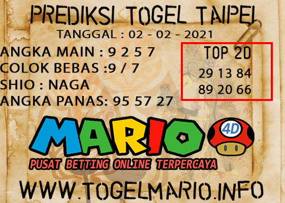 PREDIKSI TAIPEI POOLS 02 FEBRUARI 2021