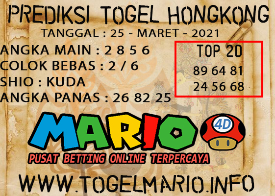 PREDIKSI TOGEL HONGKONG POOLS 25 MARCH 2021