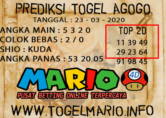 PREDIKSI TOGEL AGOGO4D POOLS 23 MARCH 2021