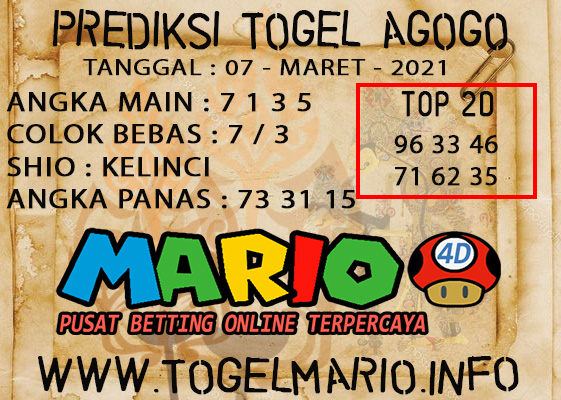 PREDIKSI TOGEL AGOGO4D 07 MARCH 2021