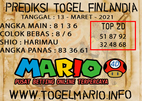 PREDIKSI TOGEL FINLANDIA LOTERRY 13 MARET 2021