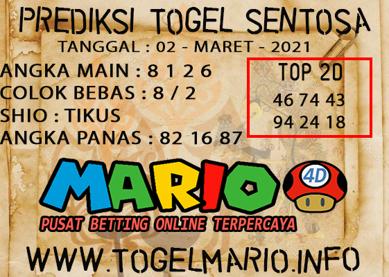 PREDIKSI TOGEL SENTOSA POOLS 02 MARET 2021