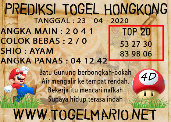 PREDIKSI TOGEL HONGKONG POOLS 23 APRIL 2021