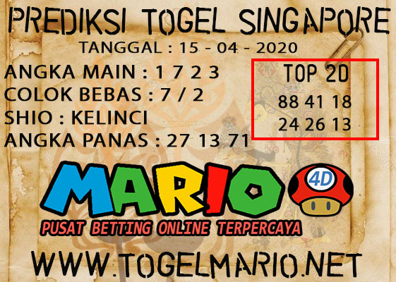 PREDIKSI TOGEL SINGAPORE POOLS 15 APRIL 2021