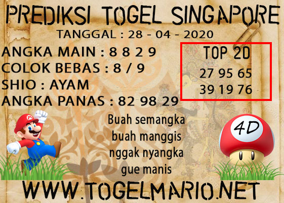 PREDIKSI TOGEL SINGAPORE POOLS 28 APRIL 2021