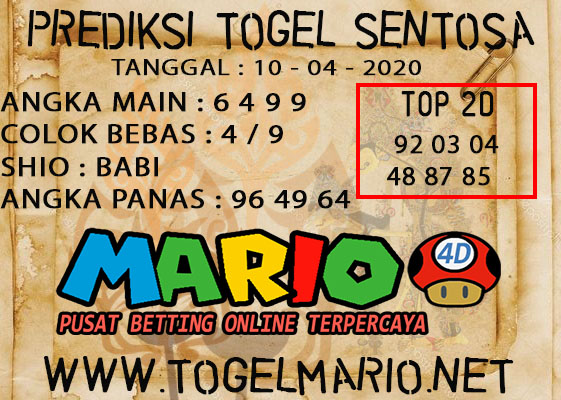 PREDIKSI TOGEL SENTOSA