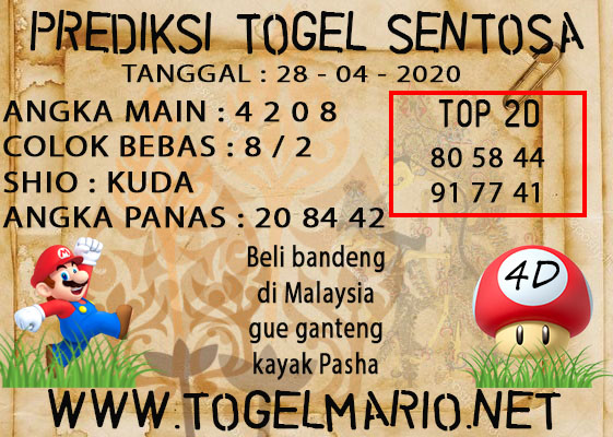 PREDIKSI TOGEL SENTOSA POOLS 28 APRIL 2021