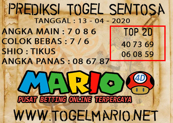 PREDIKSI TOGEL SENTOSA POOLS 13 APRIL 2021